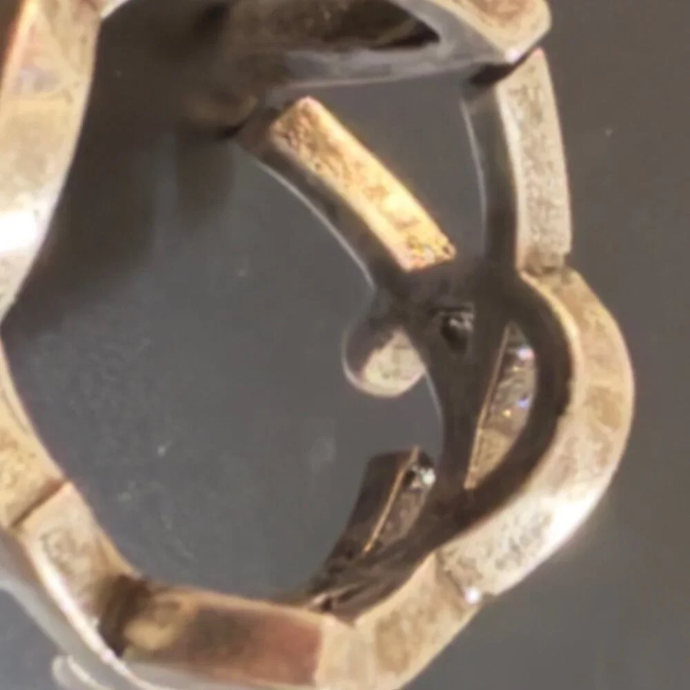 YSL Saint Laurent Cassandre Twisted Metal Ring Oxidized Silver Made In Italy 6 - Picture 10 of 10